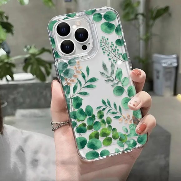 NWT Clear Green BOTANICAL iPhone 15 Pro Max Phone Case - Picture 2 of 2